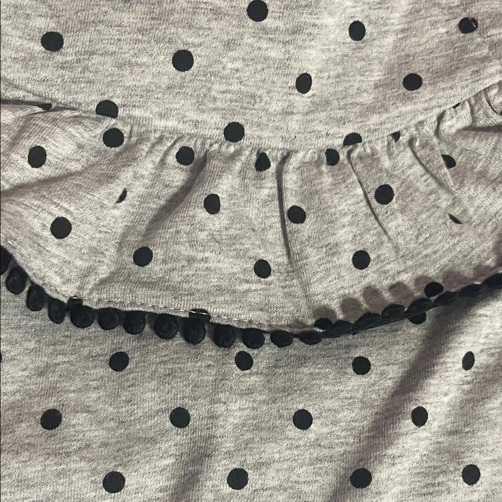 Carter's Girls Grey Romper Polka Dots Size 12 Month-NWT